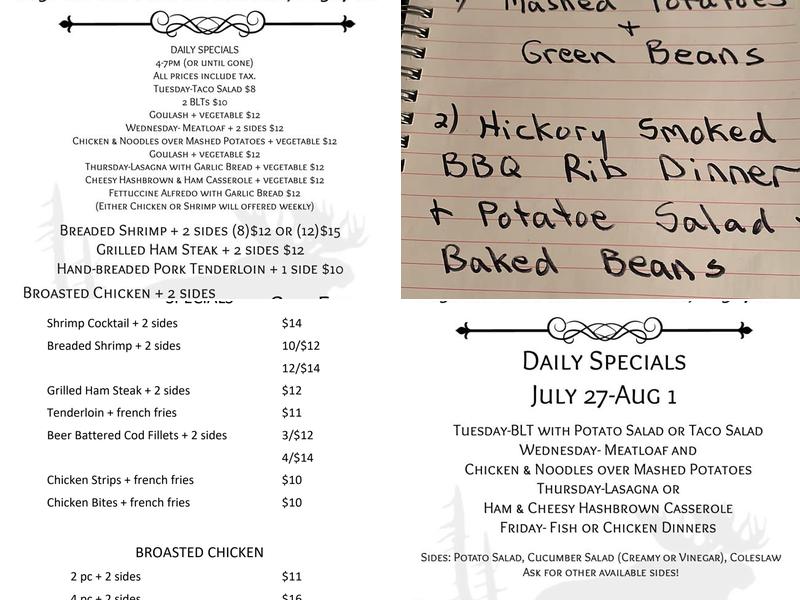 Loyal Order of Moose Menu