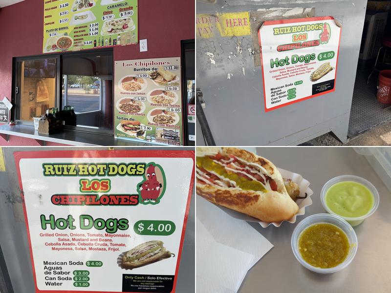 Ruiz Hot Dogs Los Chipilones Menu