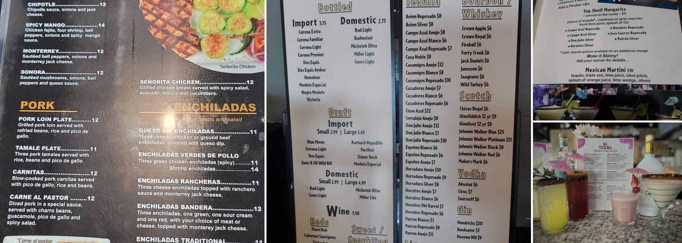 La Tequila Jalisco @ Rockport, TX Menu