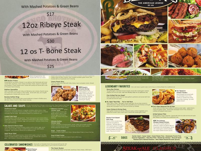 Bennigan's Menu