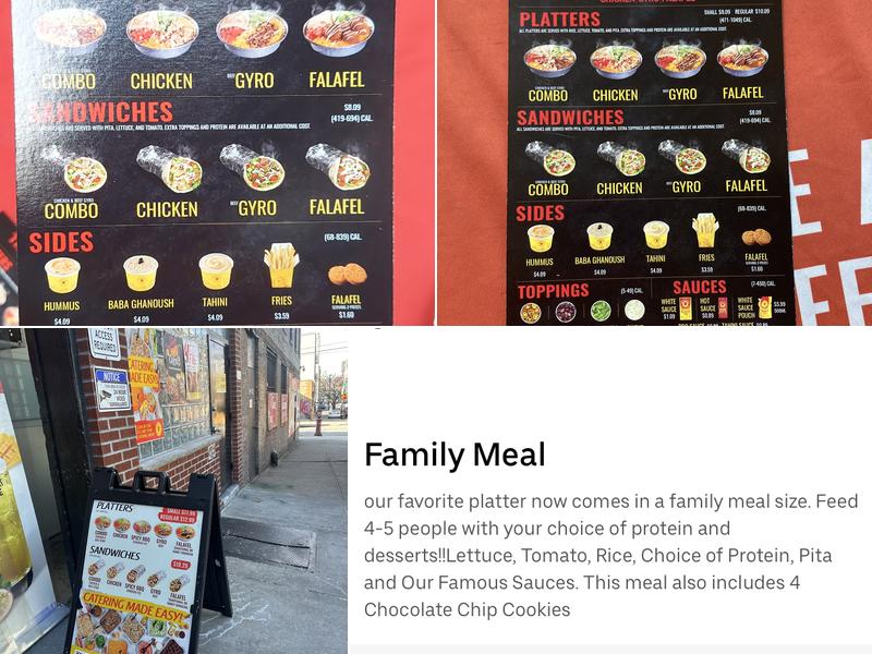 The Halal Guys Menu