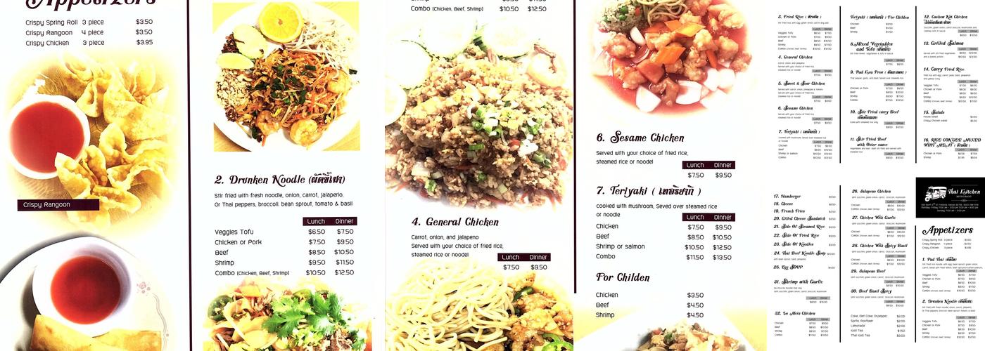 Thai Kitchen Menu