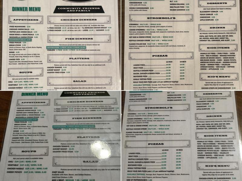 St Philip’s Inn Menu