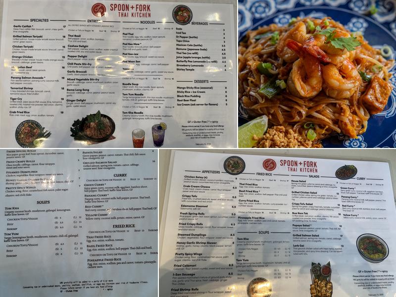 Spoon + Fork Kitchen Menu