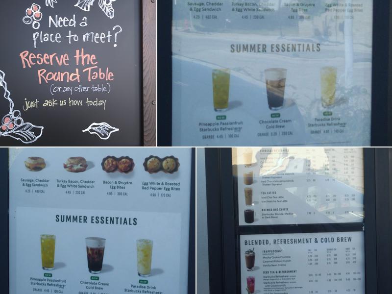 Starbucks Menu