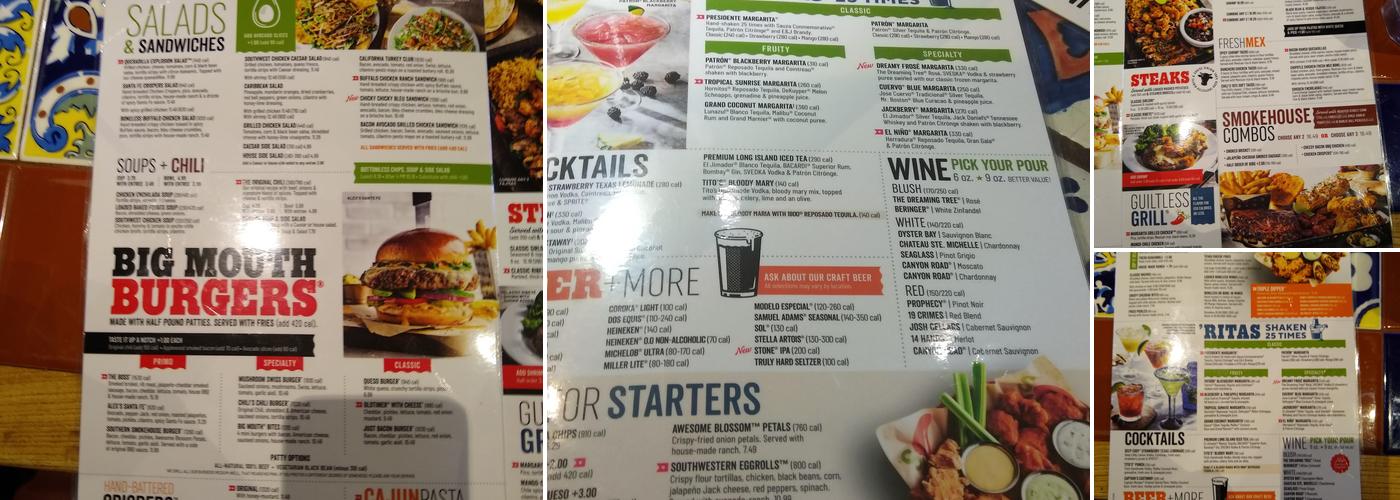Chili's Grill & Bar Menu