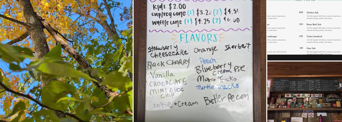 Montanha de pedra ice cream Menu