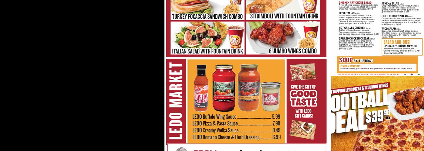 Ledo Pizza Menu