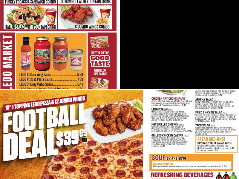 Ledo Pizza Menu