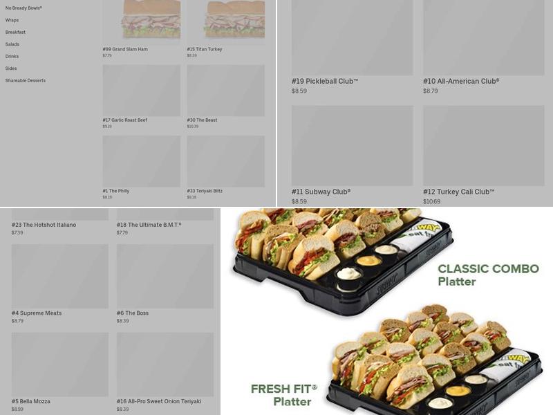 Subway Menu