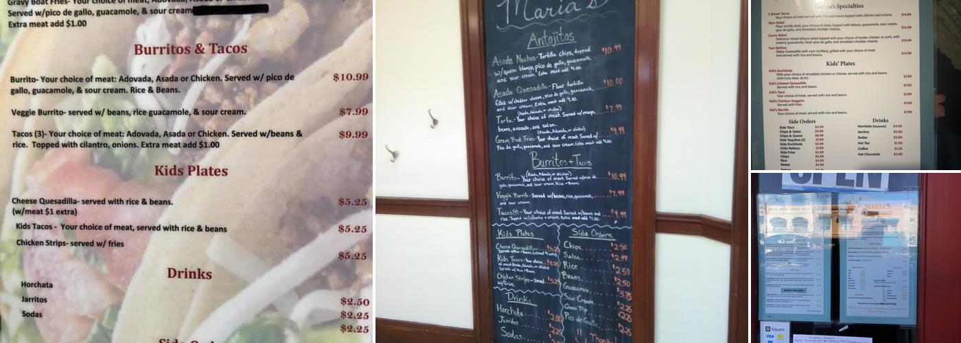 Maria's Menu