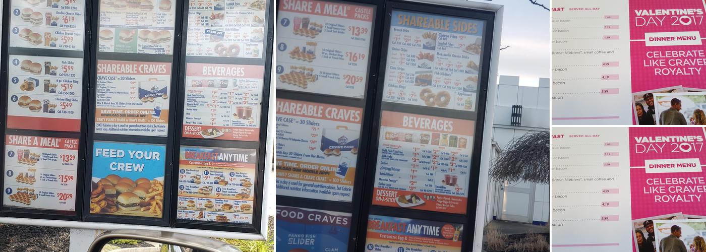 White Castle Menu