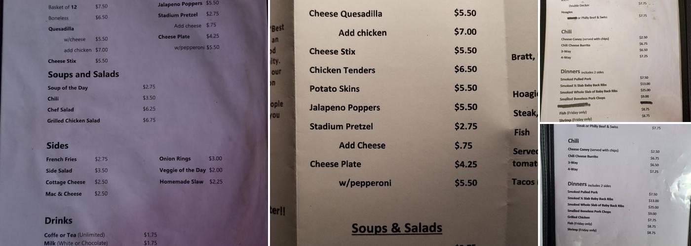 Roadhouse Menu