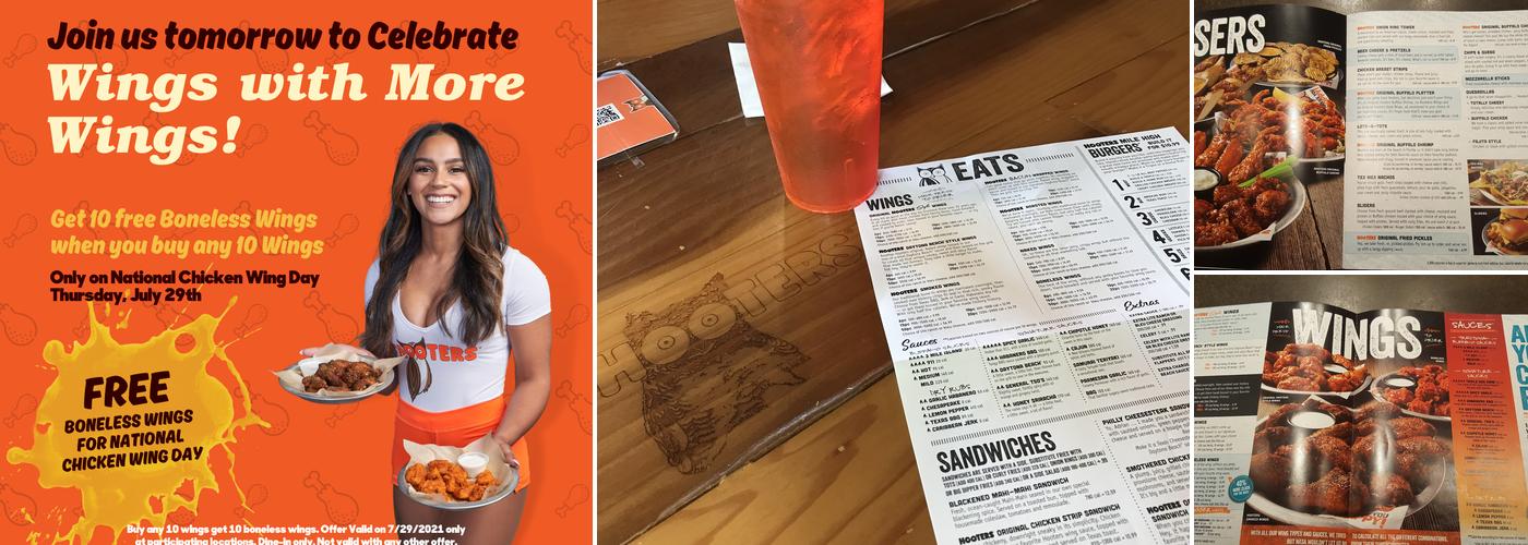 Hooters Menu