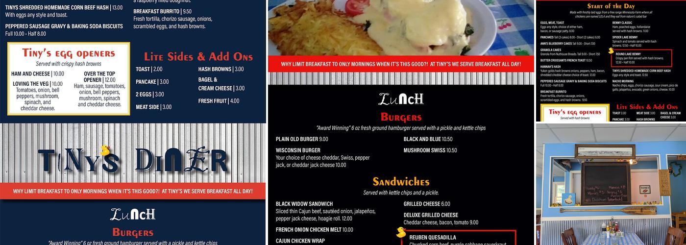Tiny's Diner Menu