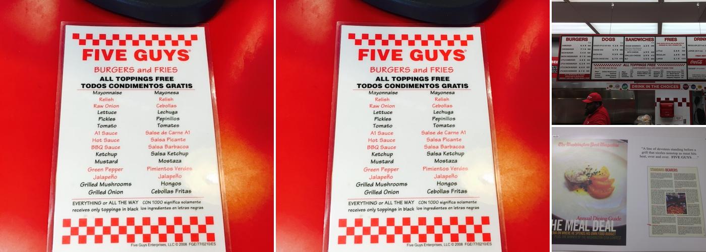 Five Guys Menu