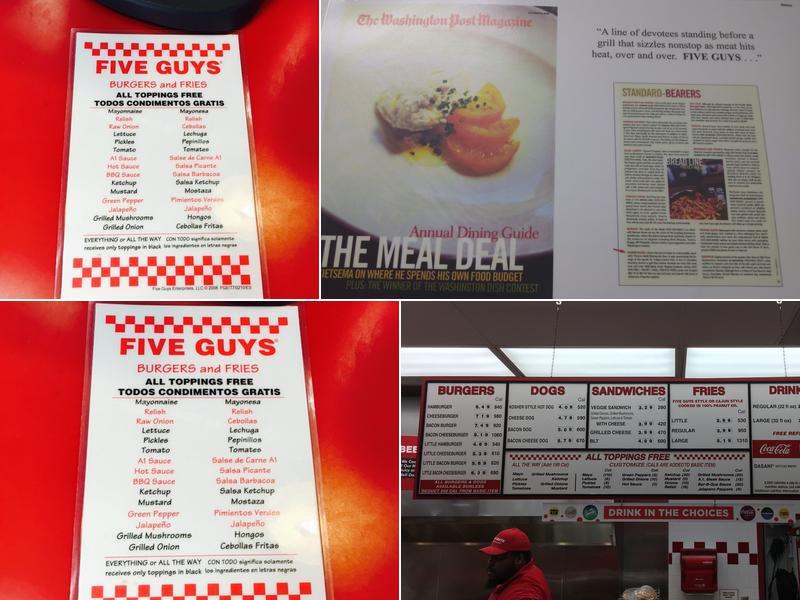 Five Guys Menu