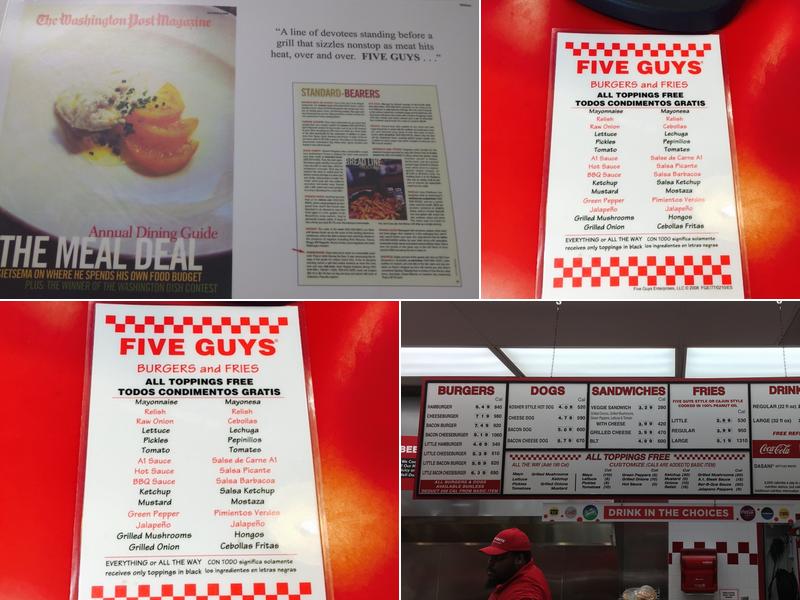 Five Guys Menu