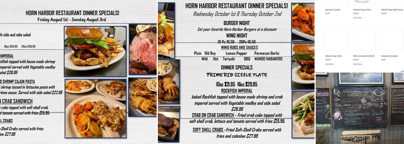 Horn Harbor Restaurant Menu