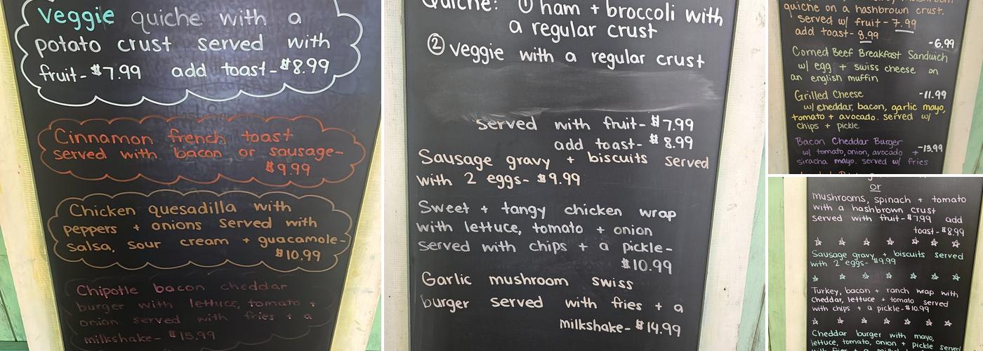 Kitchen Counter Cafe Menu