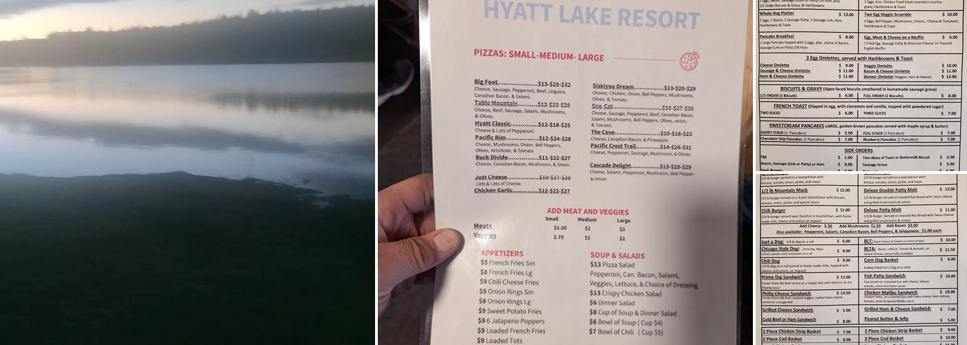 Hyatt Lake Resort Menu