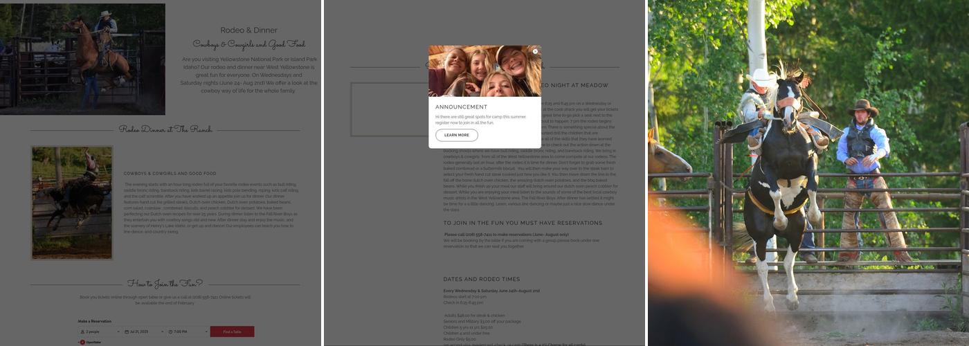 Meadow Vue Ranch Menu