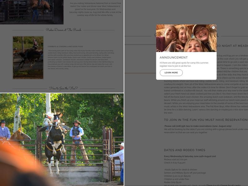 Meadow Vue Ranch Menu