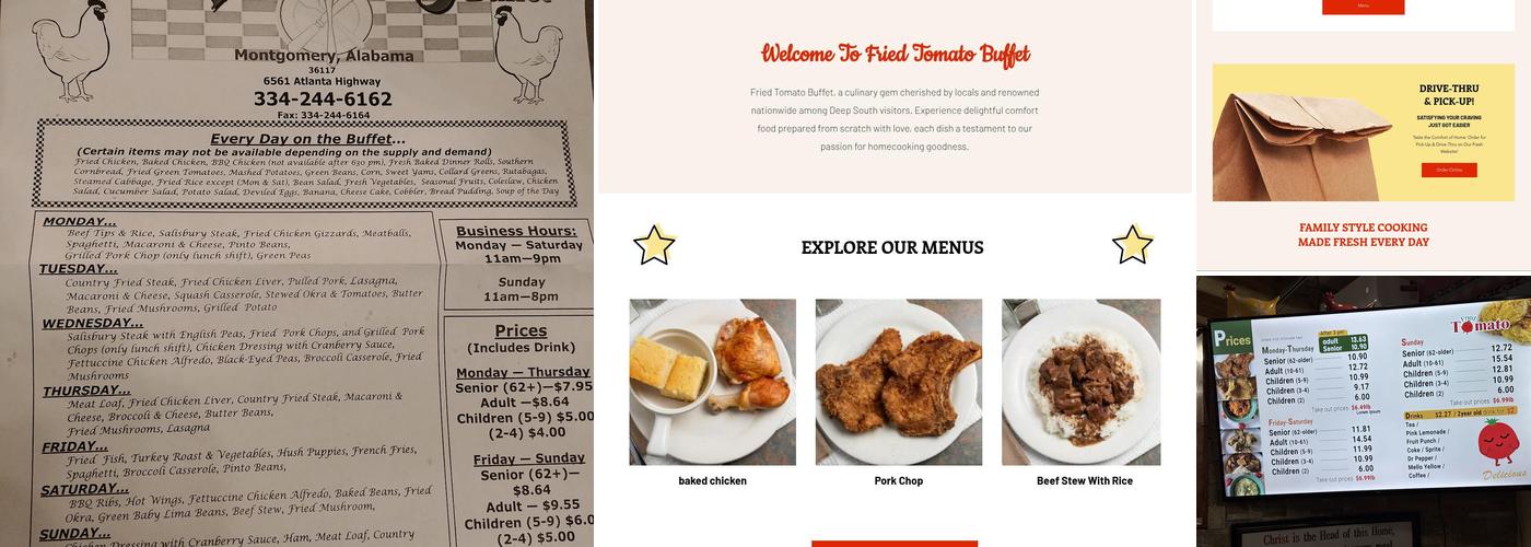 Fried Tomato Buffet Menu