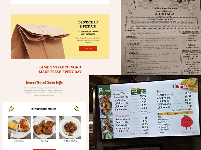 Fried Tomato Buffet Menu