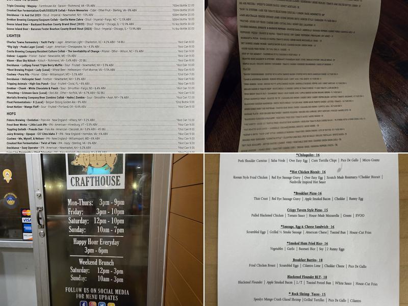 1608 Crafthouse Menu
