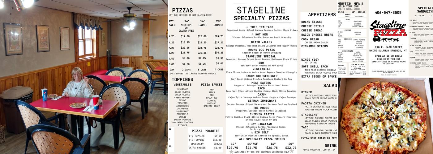 Stageline Pizza Menu