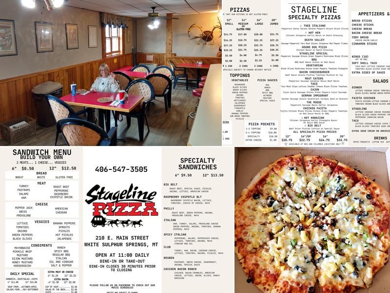 Stageline Pizza Menu