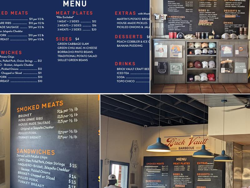 Brick Vault Brewery and Barbecue Menu