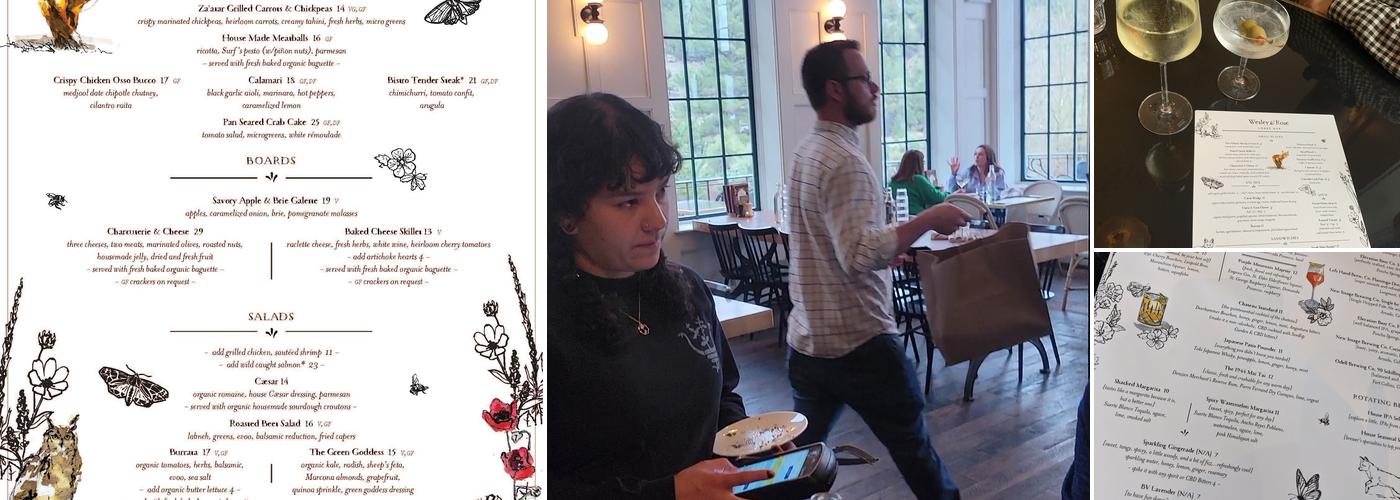 Wesley & Rose Lobby Bar Menu