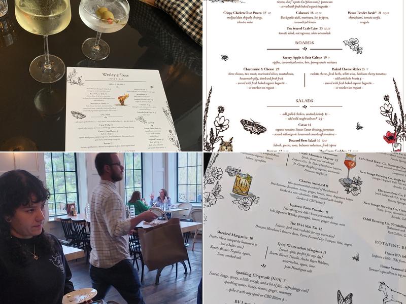 Wesley & Rose Lobby Bar Menu