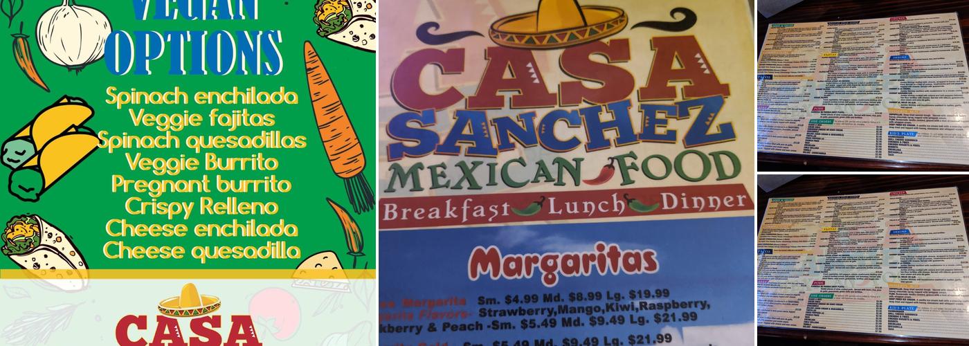 Casa Sanchez 3 Menu