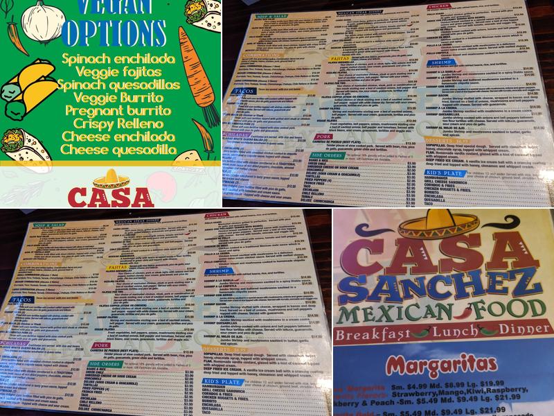 Casa Sanchez 3 Menu