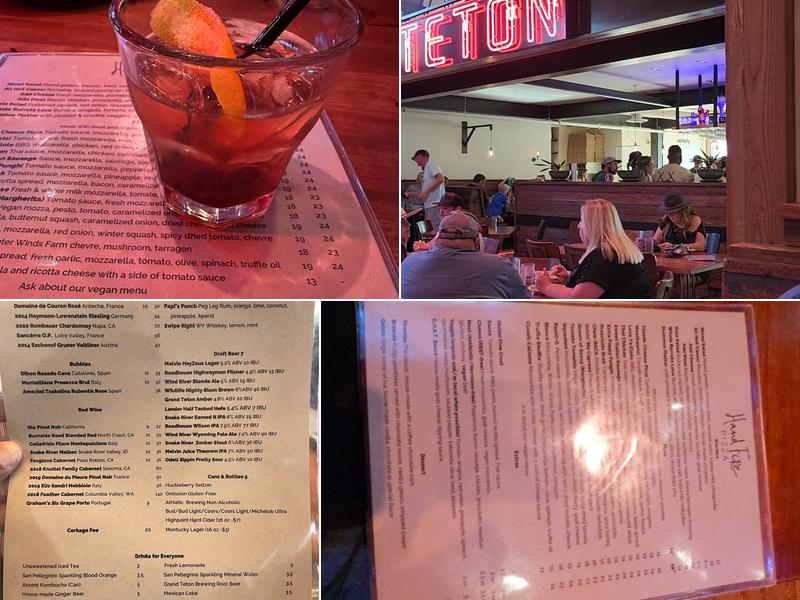 Hand Fire Pizza Menu