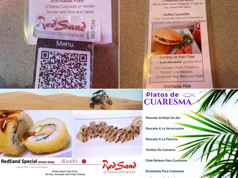 RedSand Kitchen Menu