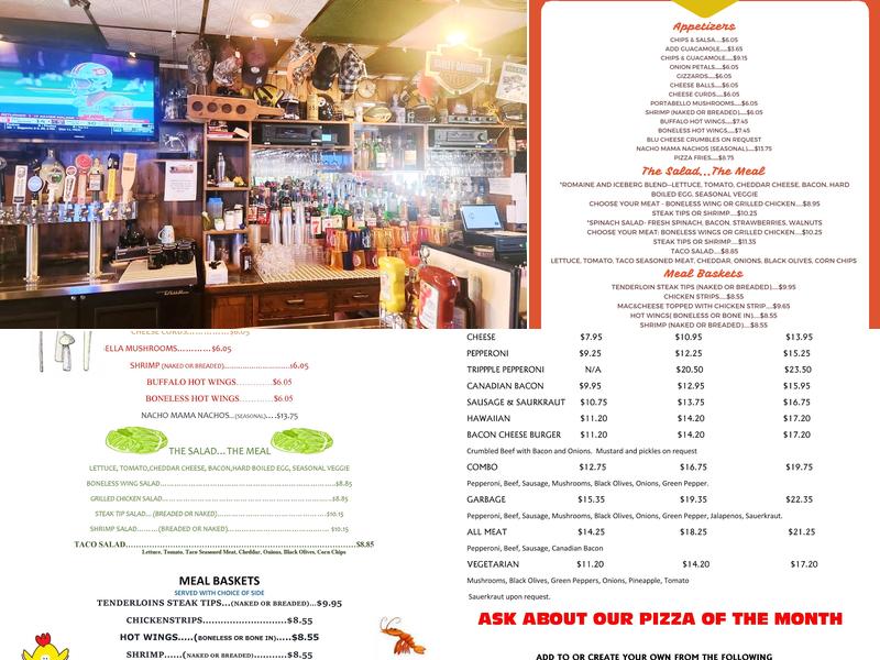 Heiser's Bar & Casino Menu