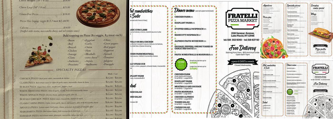 Fratellis Menu