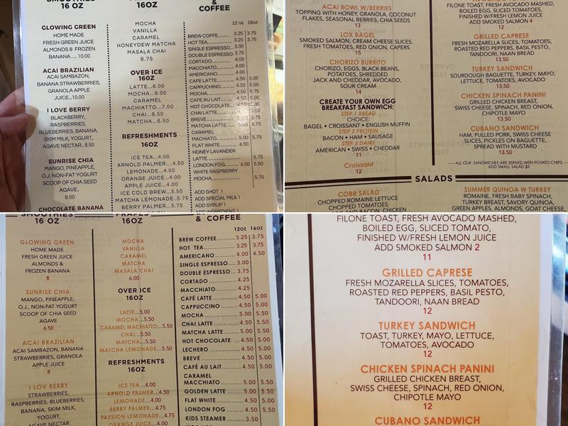 CC Cafe Menu