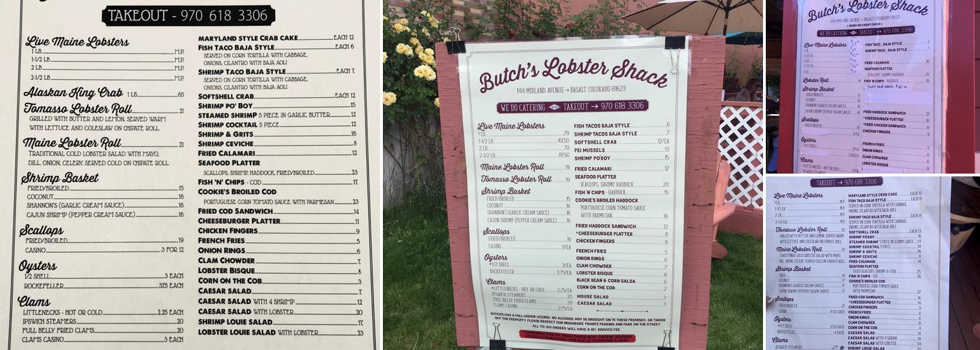Butch's Lobster Shack Menu