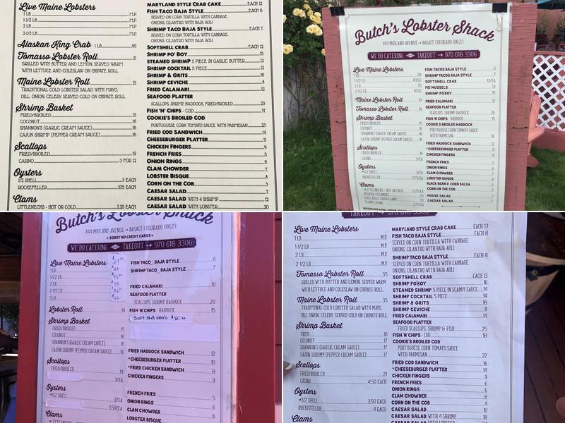 Butch's Lobster Shack Menu