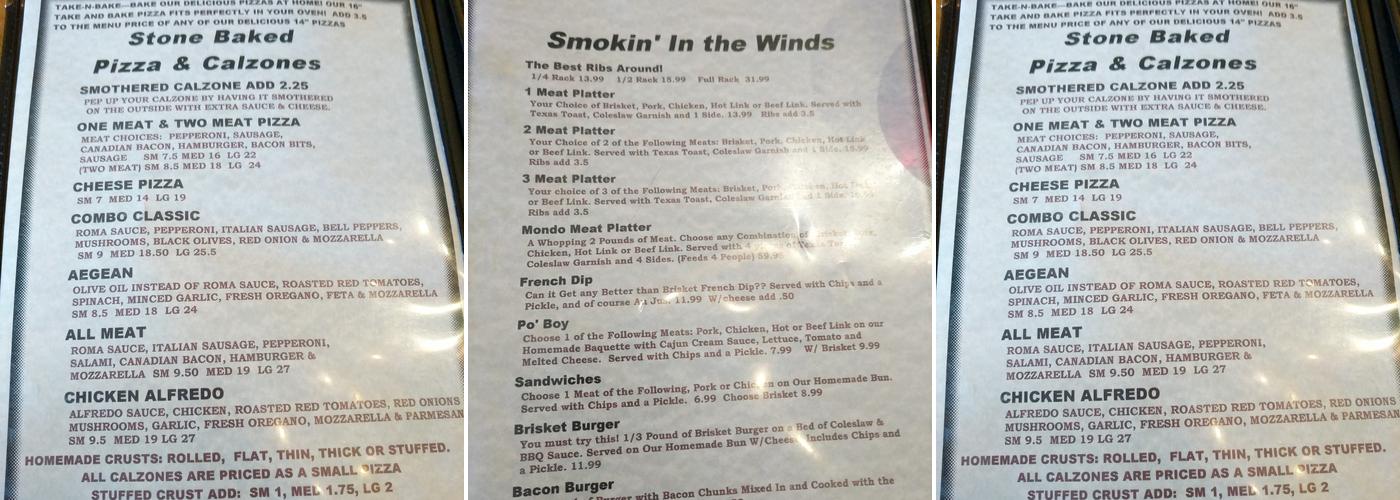 Wind River Pizza & Pasta Menu