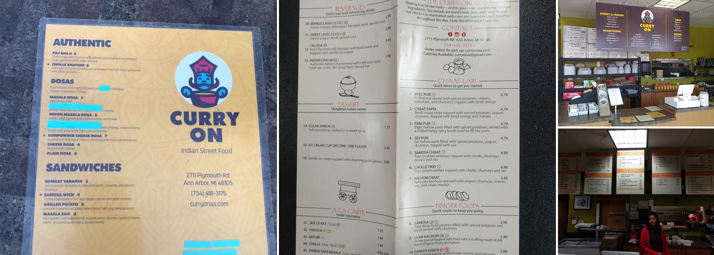 Curry On Menu