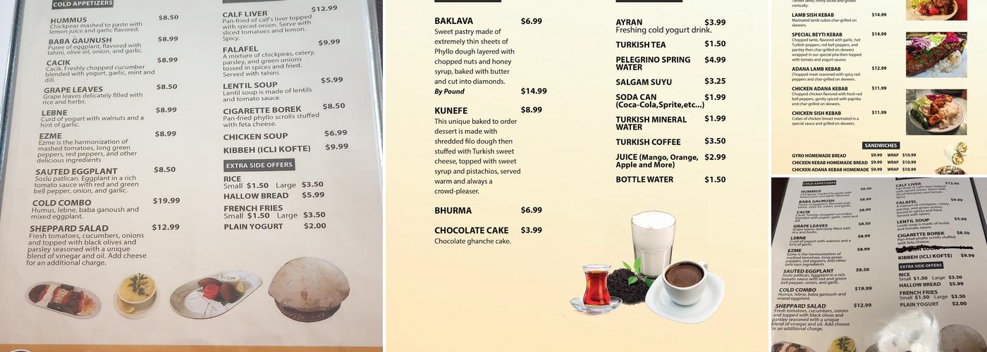 Medtaste Mediterranean Cuisine Menu