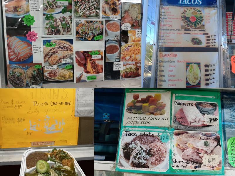 Glenn's Taqueria Menu