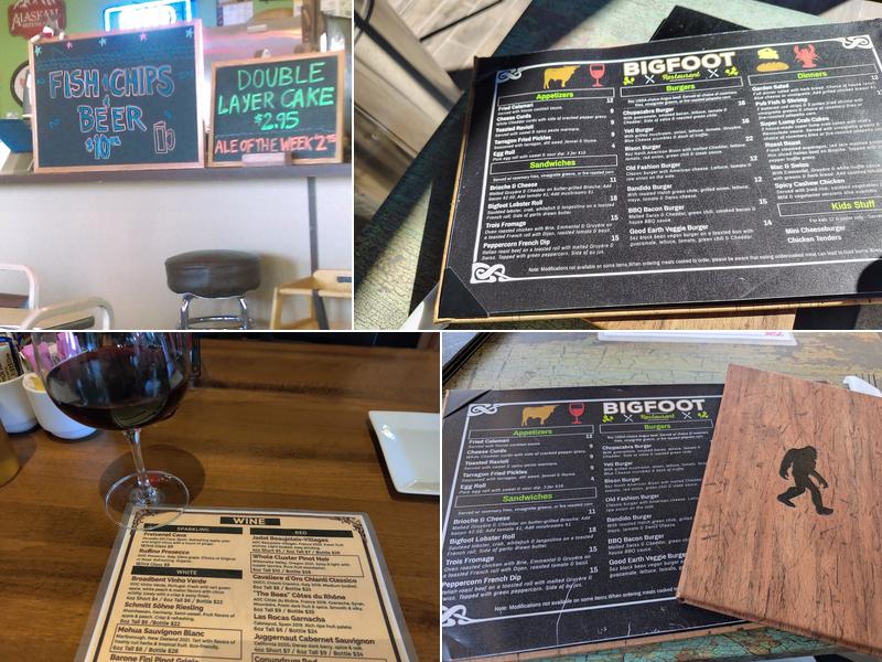 Bigfoot Restaurant Menu