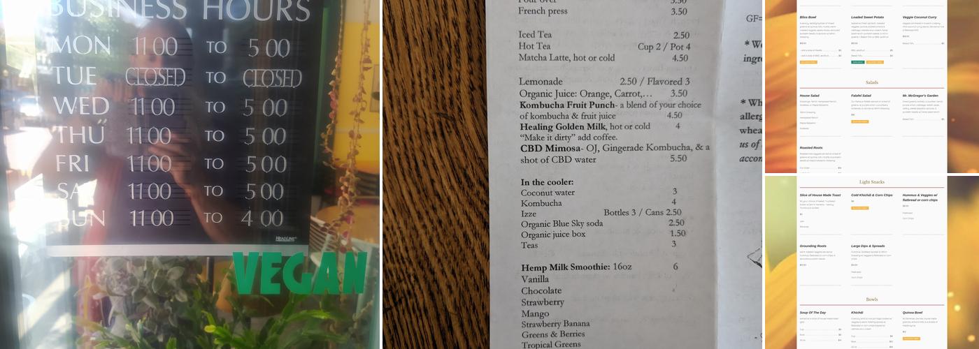 Sita's Kitchen Menu